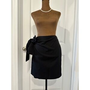 Reserved Black Mini Skirt Tie Waist Casual Party Cocktail‎ Size 10